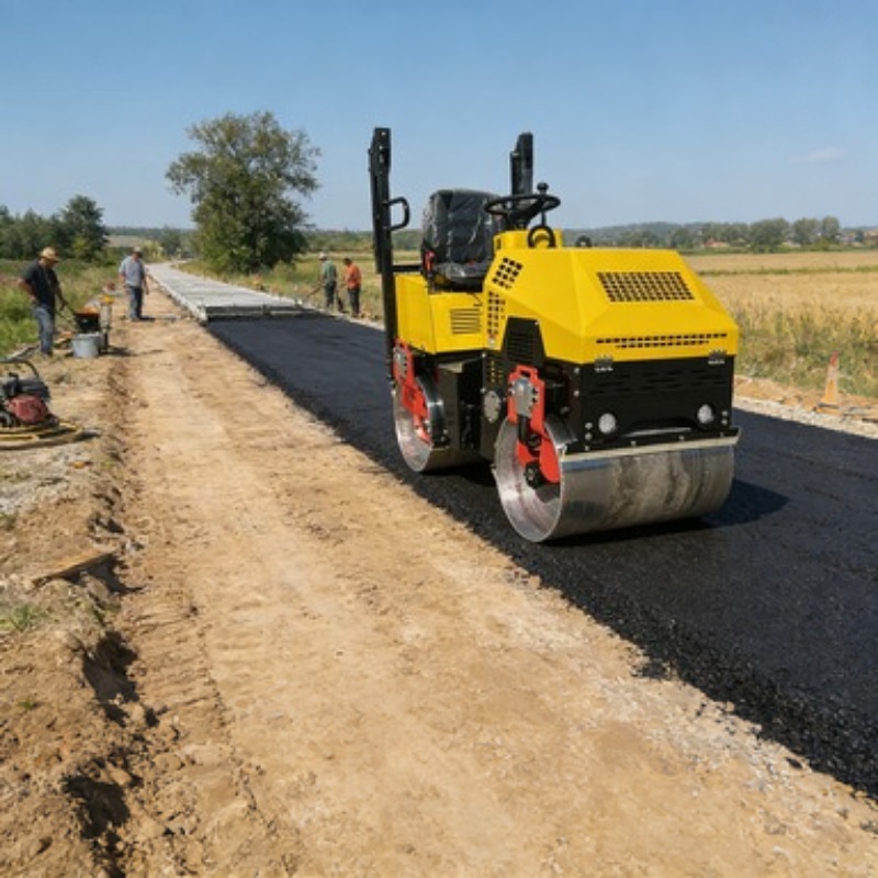 Heavy Equipment In Construction - مدحلة طرق أحادية الأسطوانة، مدحلة اهتزازية
