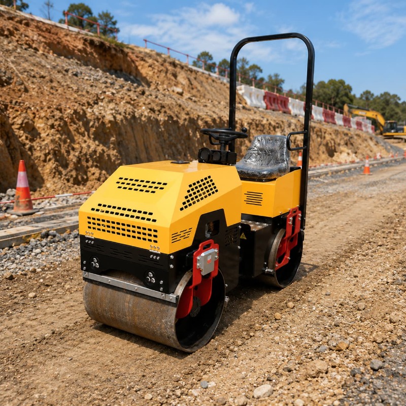 مدحلة طرق اهتزازية مزدوجة الأس - مراجعة Heavy Equipment In Construction وسعره